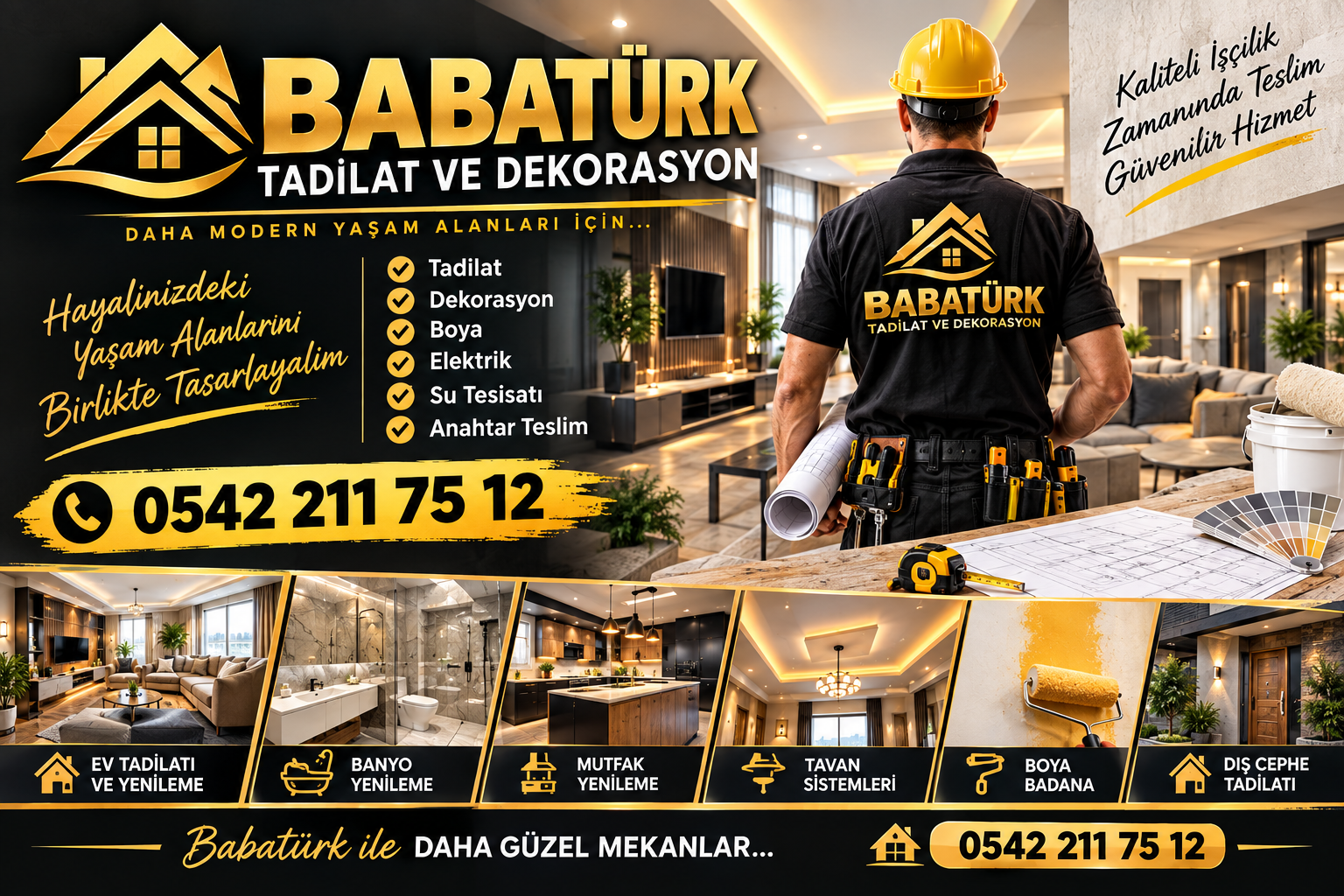 Ankara anahtar teslim ev tadilatı ve dekorasyon