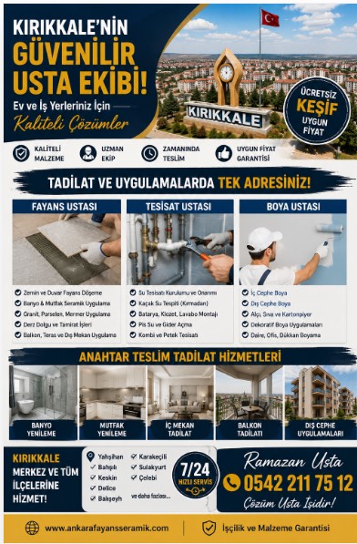 kırıkkale fayans ustası